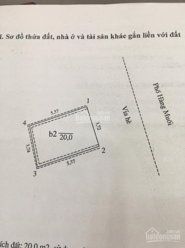 Cần bán nhà mặt phố Hàng Muối, dt 20m2, xây 5 tầng, lh: 0913851111